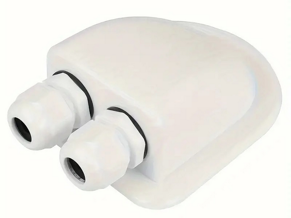 White Double Cable Entry Point - Allvolts