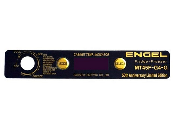 Automatic Temperature Control Sticker Engel MT45FG Gold 50th Anniversary Temperature Control Sticker